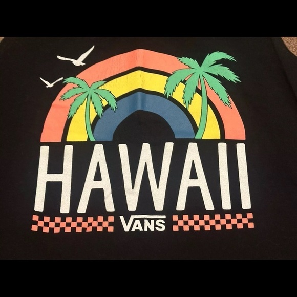 VANS Girls Tank Crop Top Women's XS Black Hawaii Island Extra Small - Picture 2 of 4